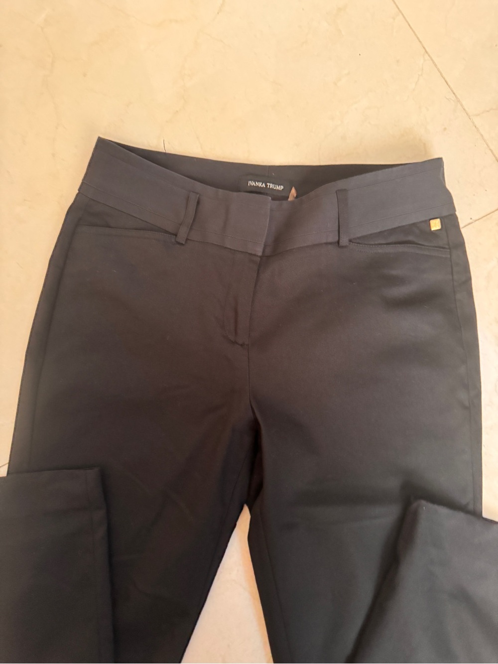 Ivanka Trump Black Slim Straight Dress Pants